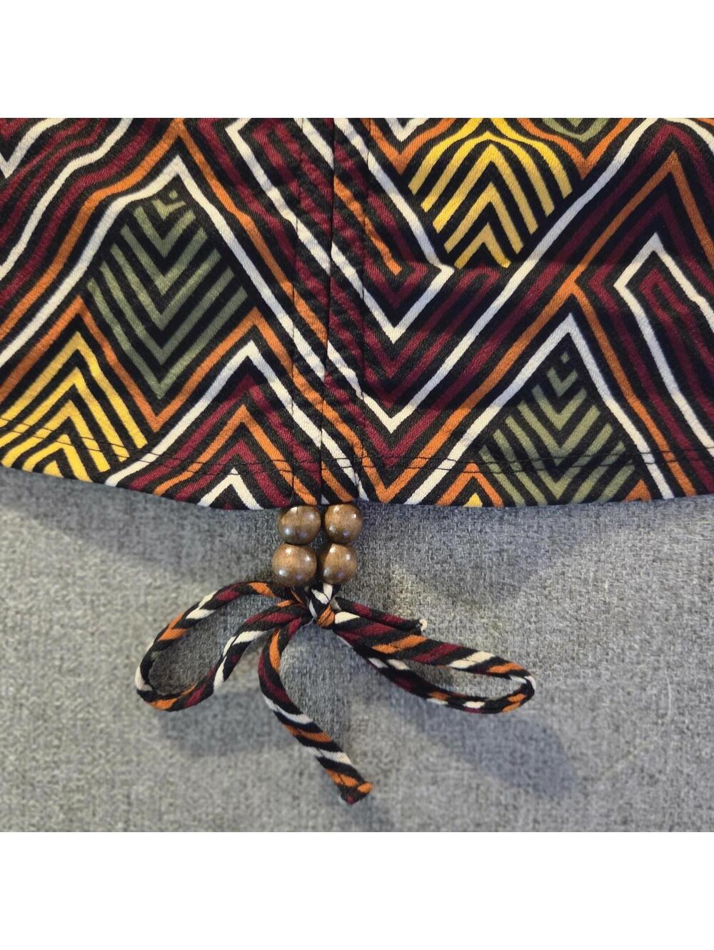 Goddess Geometric Patterned Drawstring Top, Size M - Picture 7 of 7